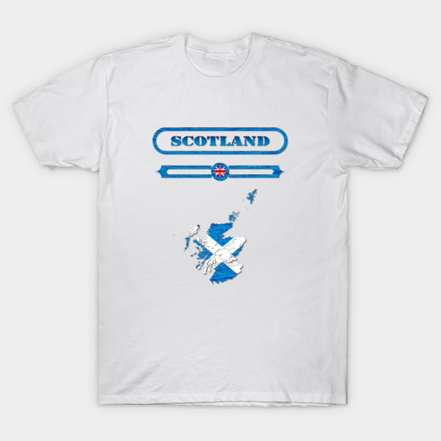 SCOTLAND, UNITED KINGDOM, MAP OF SCOTLAND. SAMER BRASIL T-Shirt by Samer Brasil